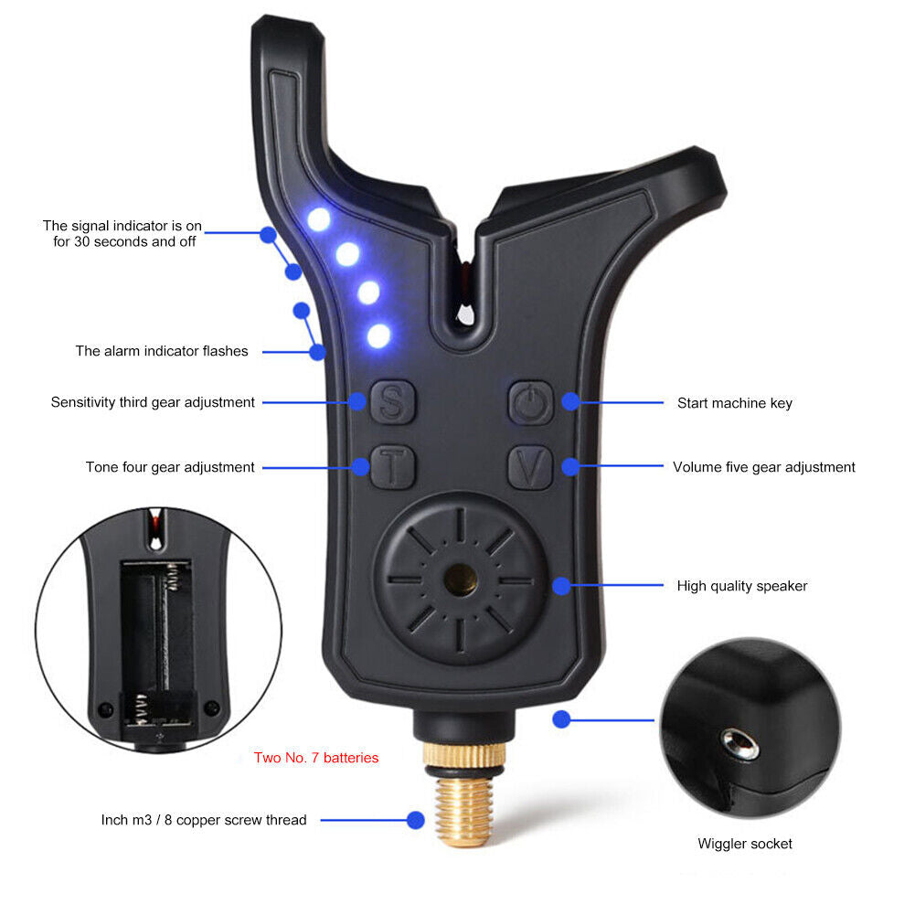 Durable Night Fishing Alarm Waterproof Carp Fishing Bite Indicator Alert