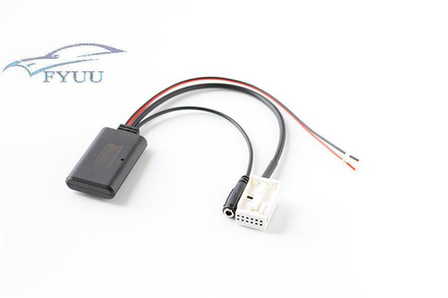 Car AUX Audio BT Adapter for Peugeot RD4 w/Microphone 12pin Connector Wireless
