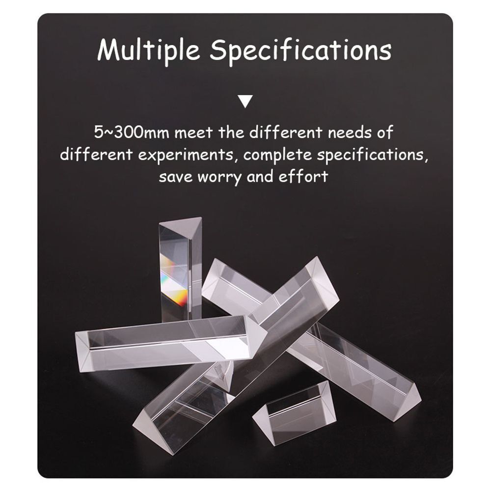 Effects Filter Crystal Glass Rainbow 25x25x80mm Triangular Prism Photography