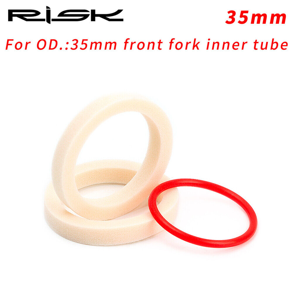 RISK 2x Bike Front Fork Oil Sponge Dust Oil Absorb Sealed Foam Ring (35mm)