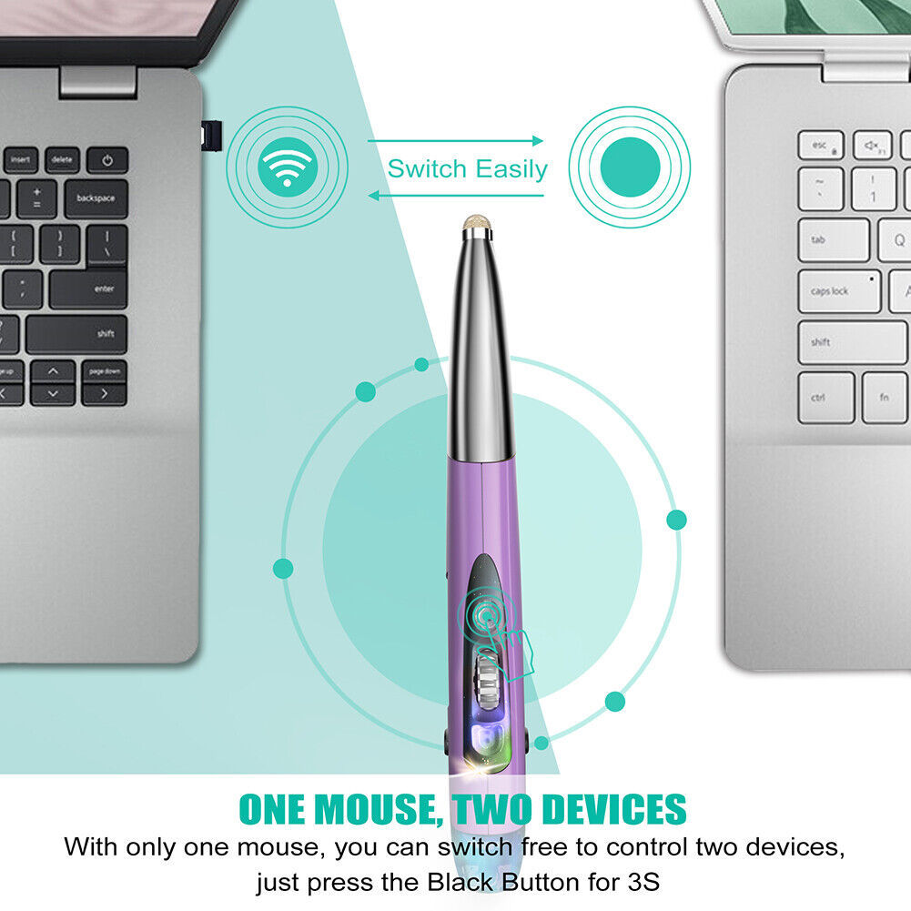 PR-A19 Wireless Optical Pen Mouse 2.4GHz USB Bluetooth-compatible Air Mouse