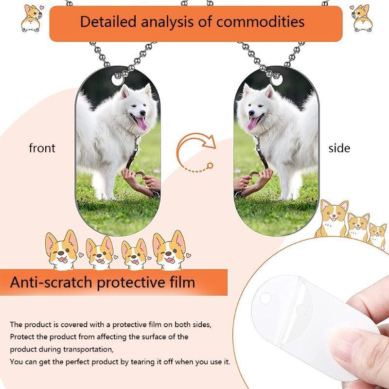 31Pcs/Set Mini Sublimation Stamping Tag for Pet Keycahin Dog Name Label Pendant