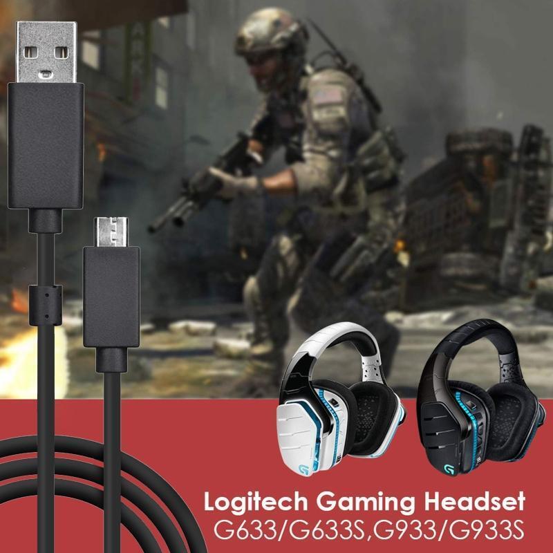 USB Charging Cable Headphone Cable Wire For Logitech G533 G633 G933 Headphone