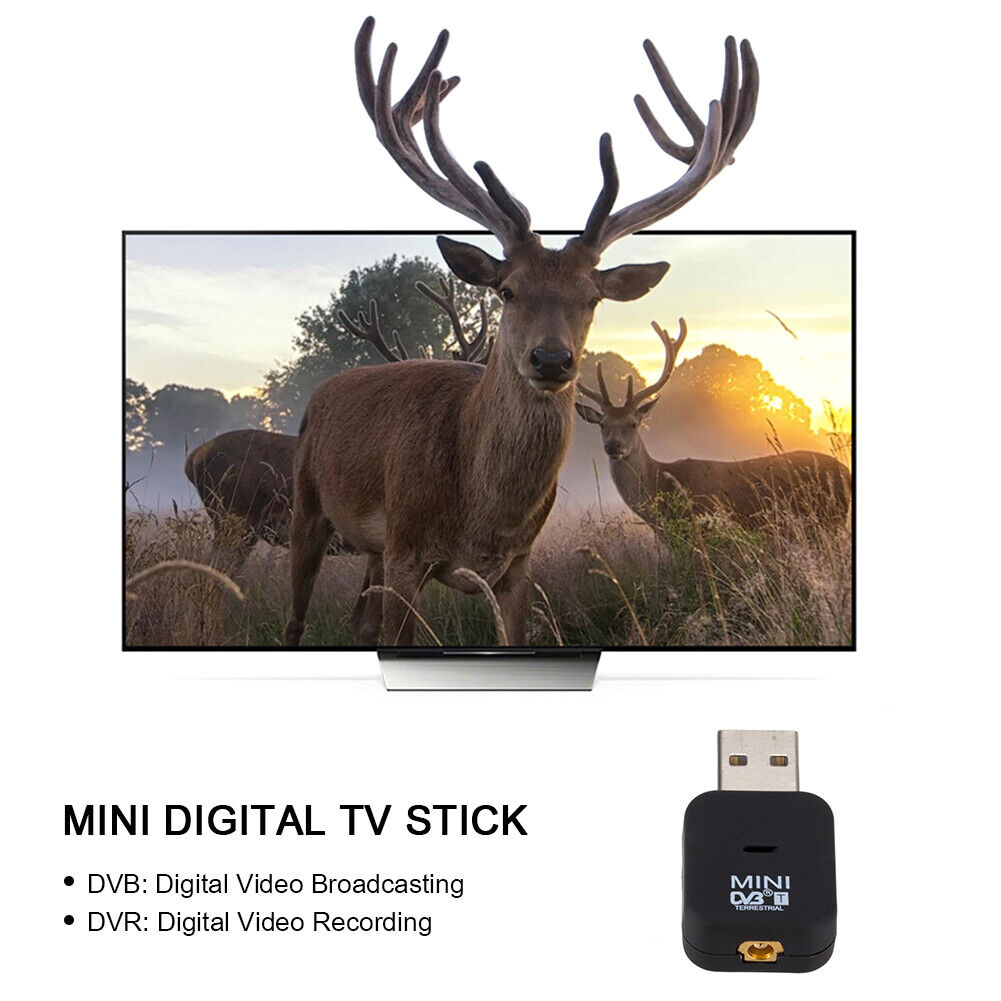 USB 2.0 Digital TV Stick PC HDTV DVB-T Antenna Receiver Video Tuner Dongle