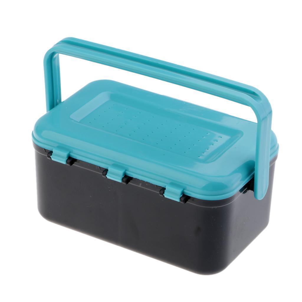 Small Fishing Bait Fishing Box  Red Worm Lure Bait Box Saltwater