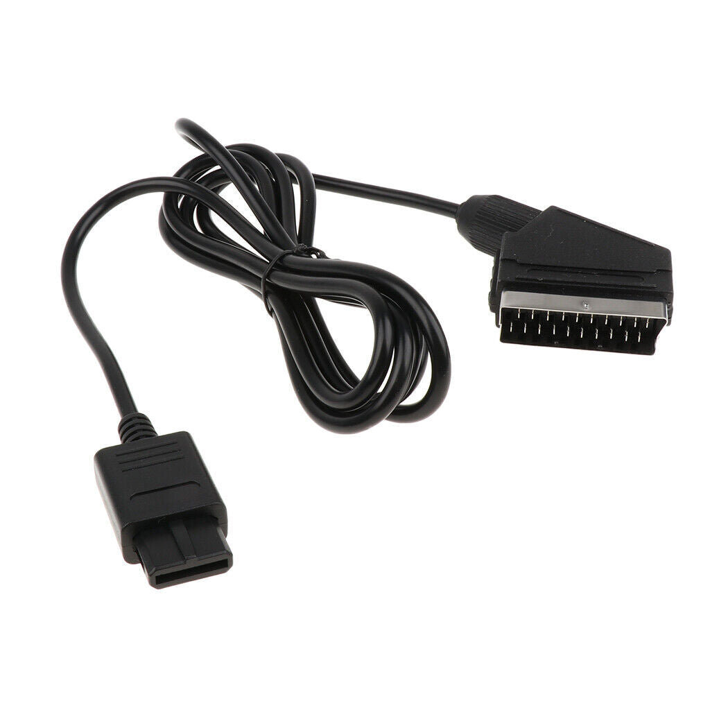 1.8m PVC RGB Scart Video AV Cable for N64 NGC  SNES