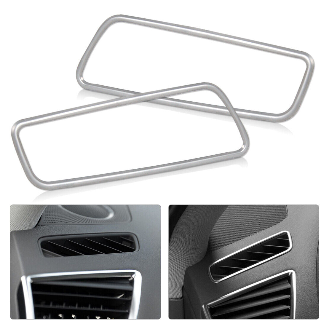 2* Chrome Air Condition AC Vent Outlet Cover Trim fit for Audi Q5 2009-2015 Li