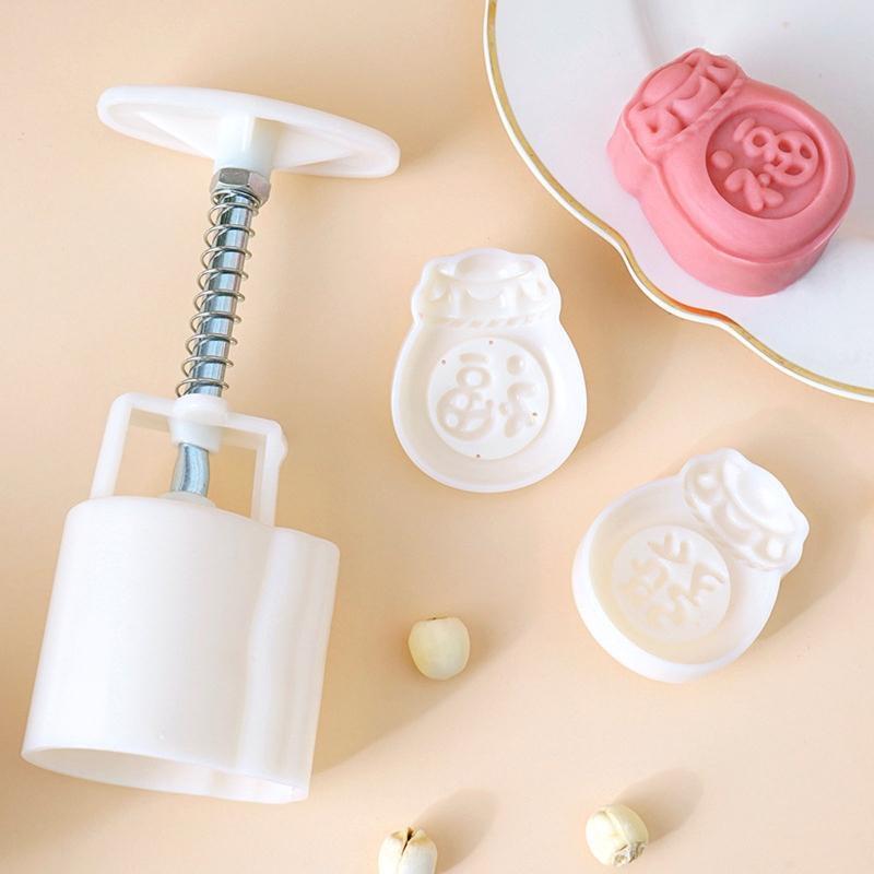 50g Cute Blessing Bags Shaped Pastry Moulds Mooncake Mold Plastic Mooncake Mould