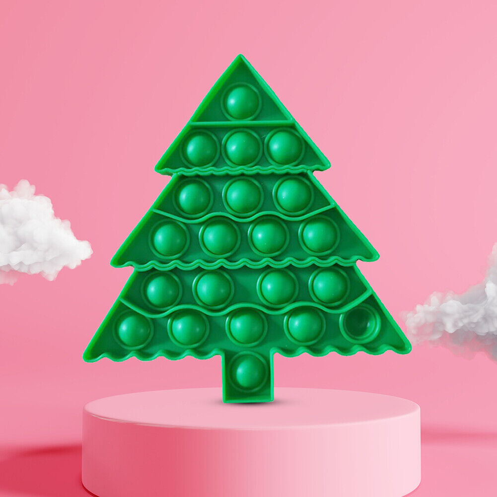 Green Christmas Tree Push Bubble Autism Antistress Sensory Squeezing Gift