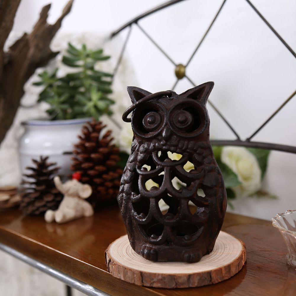 Decoration Craft Candelabra Wrought Iron Plate Candlestick Owl Candle Holder