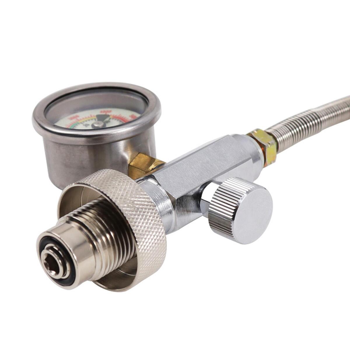 Fill Adapter with Gauge for Pcp Scuba Tank Diving Cylinder Inflation Valve