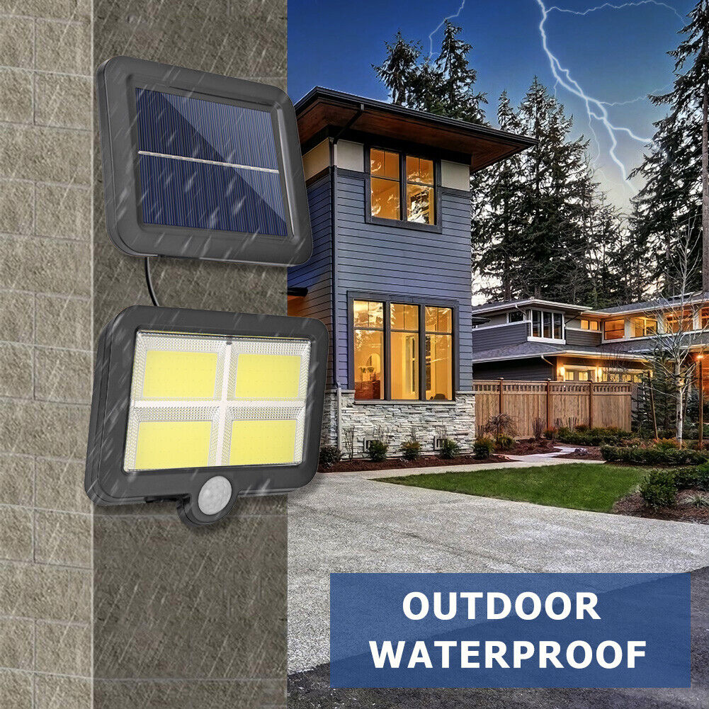 IP65 Solar Wall Light Remote Control Motion Sensor Outdoor Lamp (128LED)