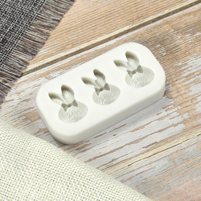 DIY Silicone Candle Moulds Rabbit Head Shaped Silicone Material for Easter