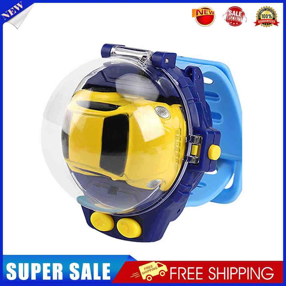 4CH 1/58 Wrist Watch Controlled 5km/h 2.4G RC Small Racing Car (Yellow 05)