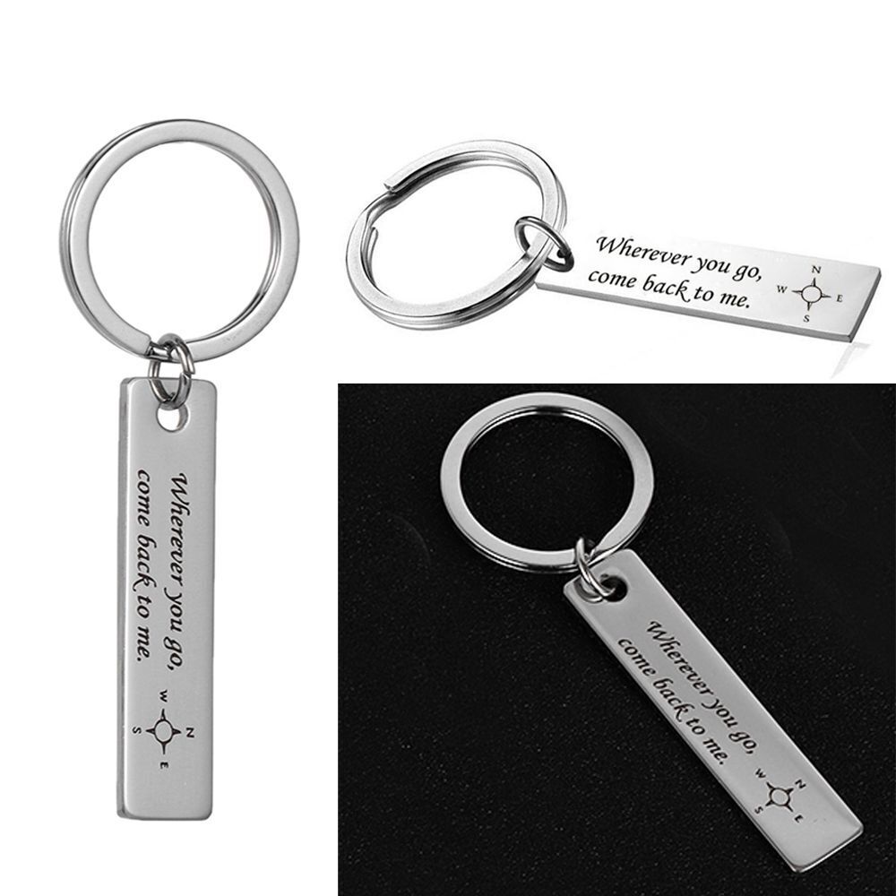 Accessories Bag Pendant Key Chains Letter Keyring Wherever You Go Come Back
