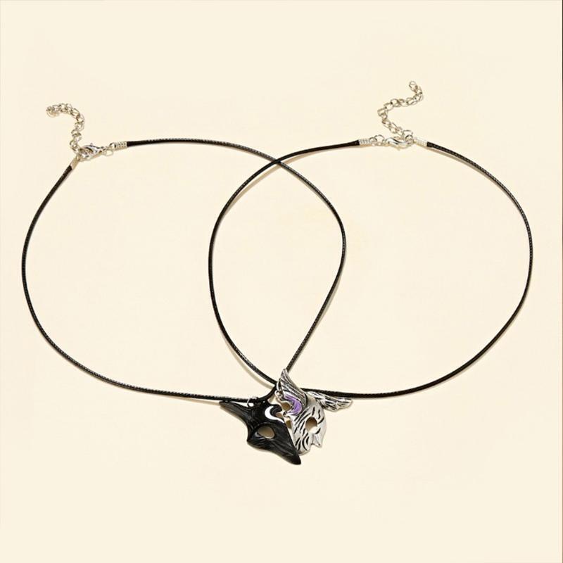 2Pcs Friendship Kindred Eternal Hunter Pendant Necklace Meaningful Jewelry Chain