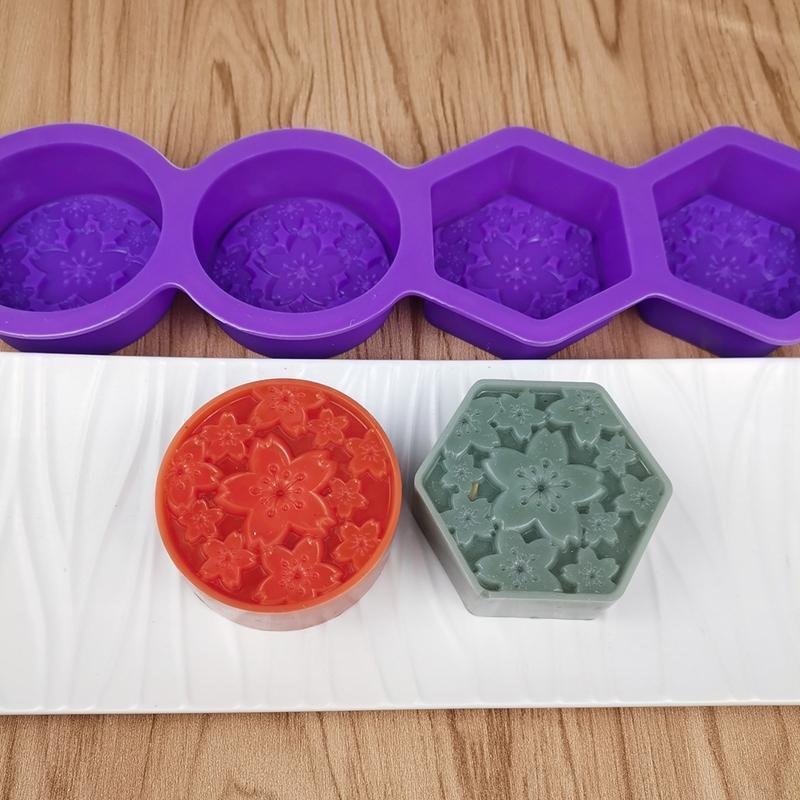 Silicone Soap Molds Exquisite Flower Shape Best Gift Ideas for Handemade Lover