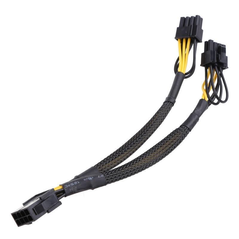 8Pin PCIe Splitter Power Cable PCI-e 8Pin Female to Dual 8 (6+2)Pin Male Adapter