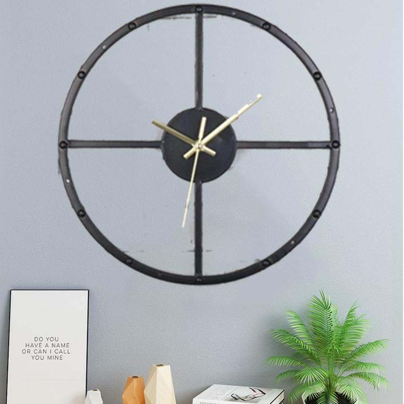 Creative Metal Wall Clock Nordic Style Hollow Silent Wall Clocks Home Decoration