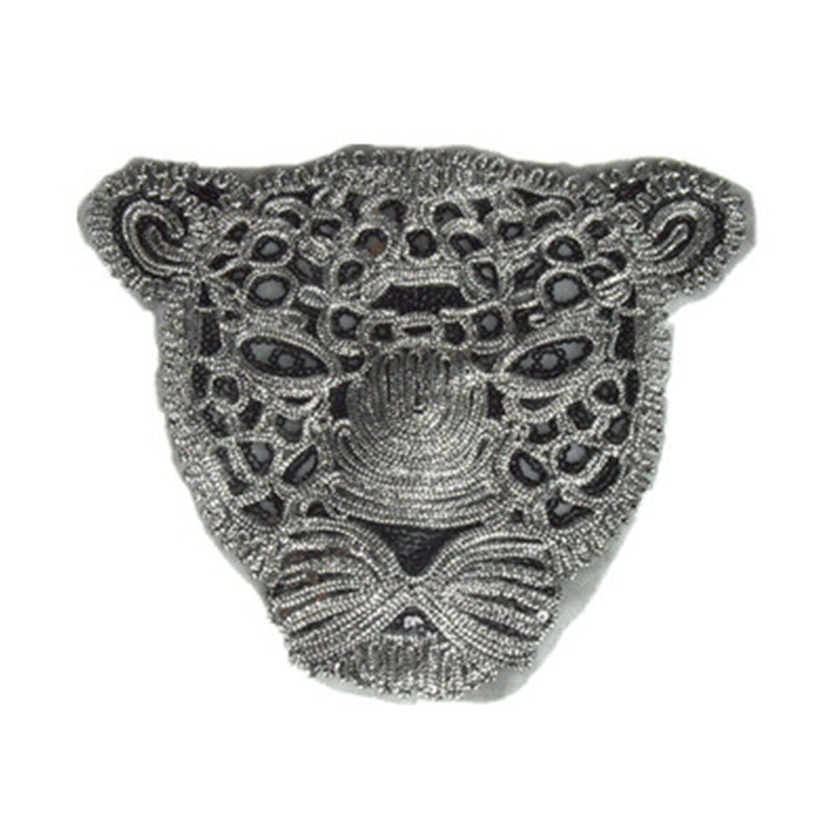 Panther Sequins Embroidered Sew on Patches For Clothing Sewing Animals Applique