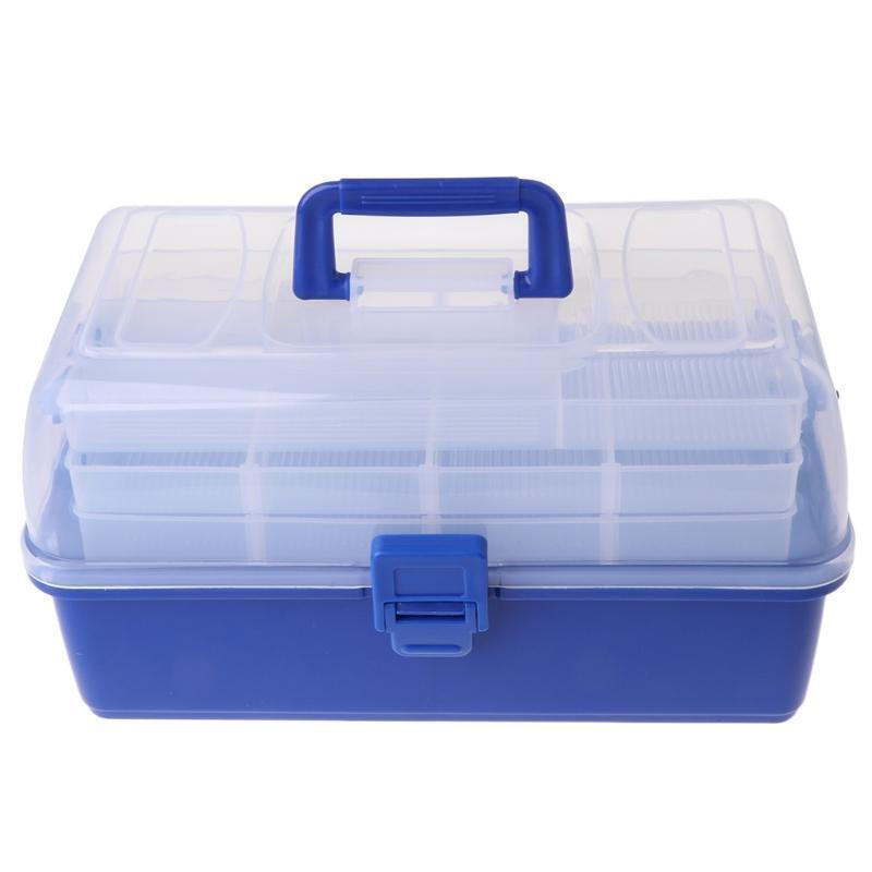 Portable Fishing Tackle Box Lure Bait Hooks Storage Case Organizer Outdoor New