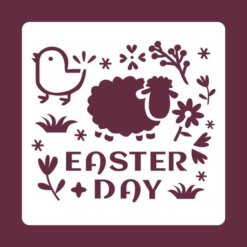 15Pieces Easter Painting Template Drawing Stencil for DIY Craft Furniture Decors
