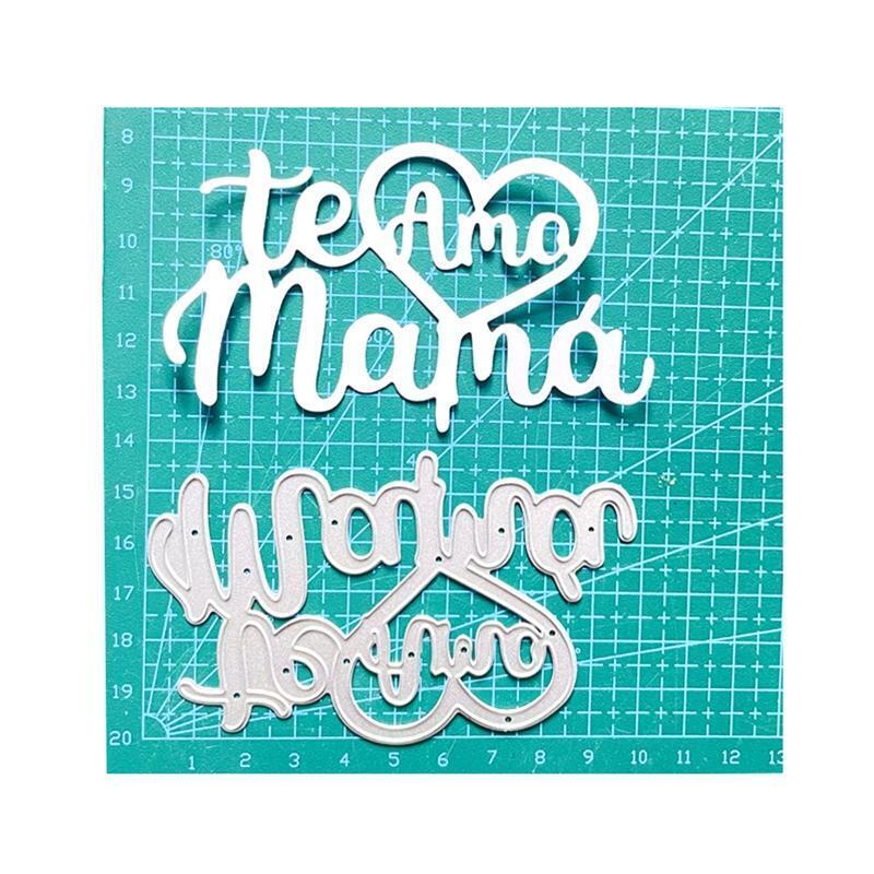 Creative Letter Heart Cutting Die Embossing Stencil for Scrapbooking DIY Album