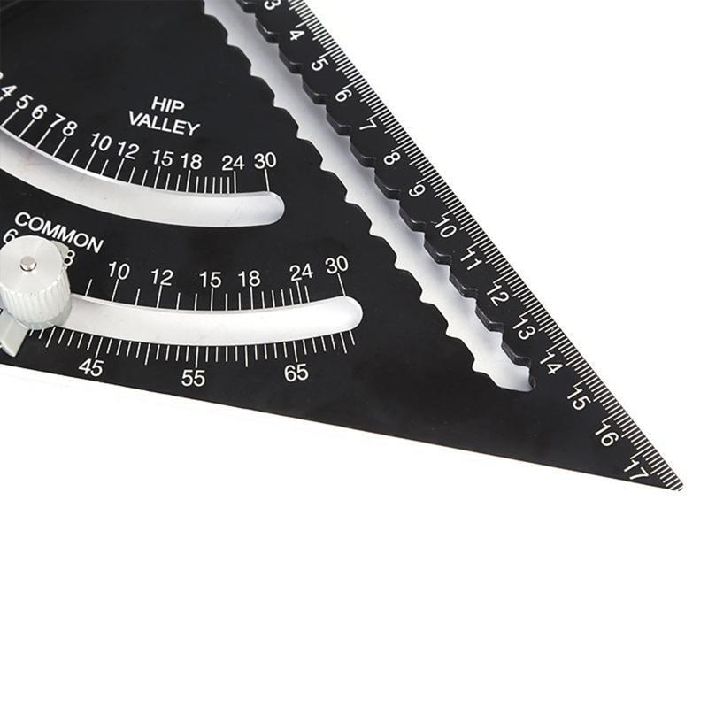 7" Metric Angle Protractor Triangle Ruler Woodworking Line Ruler Measuring Gauge