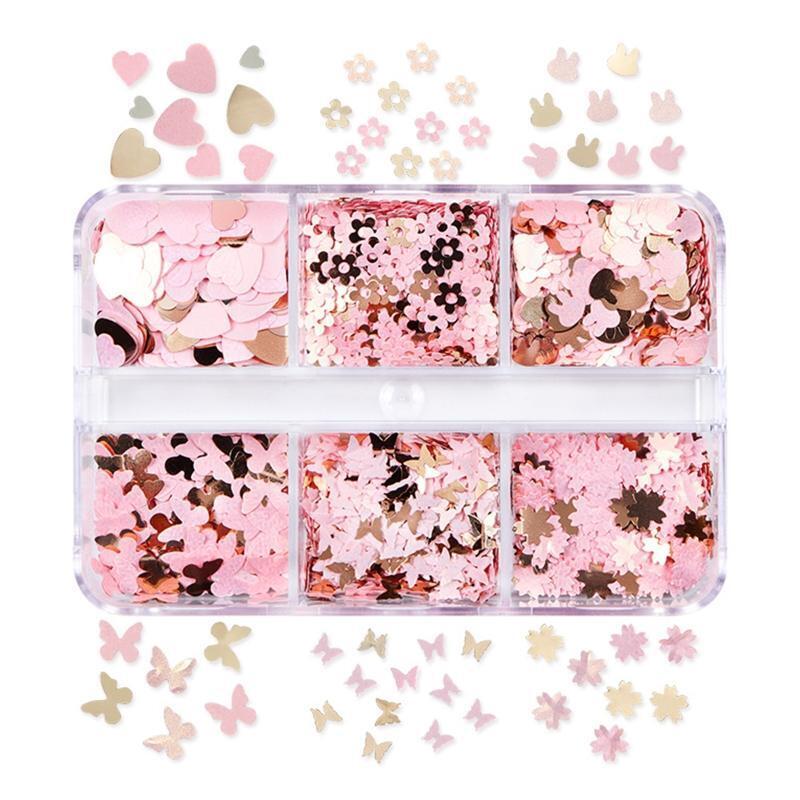 Mixed Confetti Glitter Silicone Molds Filler Nail Art Decorations Face Makeup