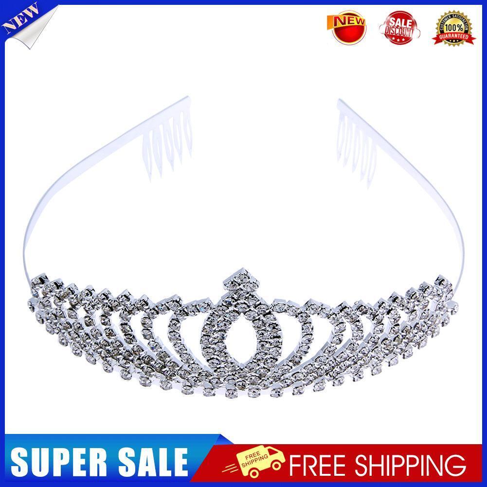 Bride Crystal Crown Heart-Shaped Headdress Romatic Elegant Luxury Jewelry