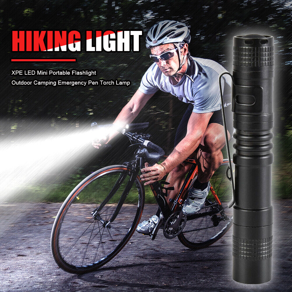 Mini Portable LED Flashlight Outdoor Camp Hiking Emergency Pen Torch Lamp