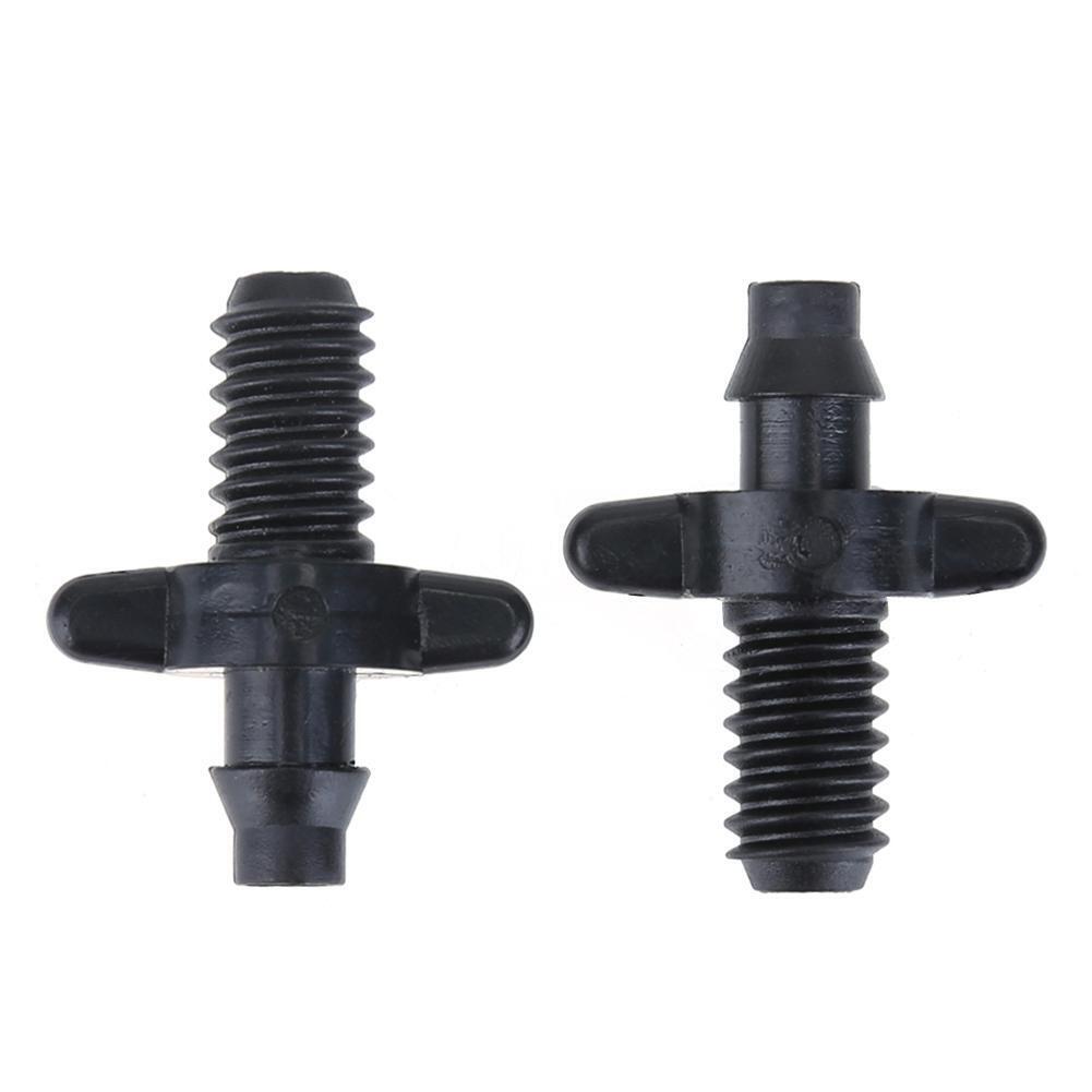 50pcs 6mm Male Thread Single Barbed 4/7mm PVC Hose Connector Home Garden