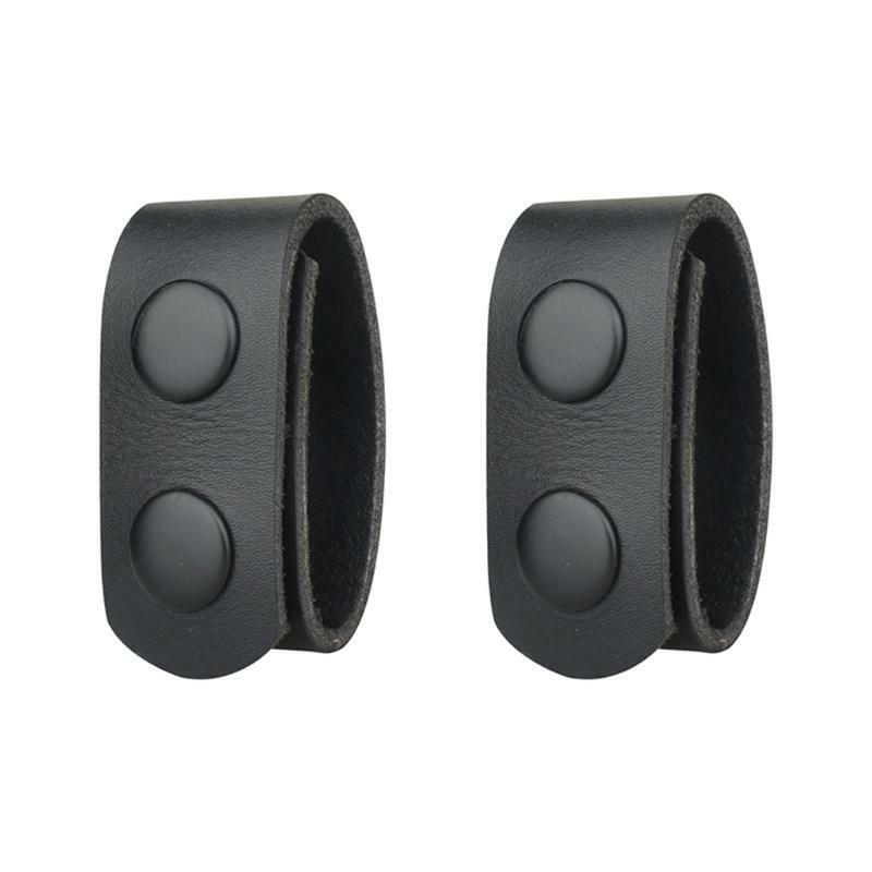 Double Snaps Leather Wide Belt Security Portable Belt Keeper Belt Accessories