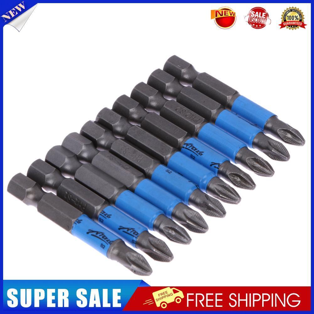10 PC 1/4" Hex Magnetic Non Anti Slip Long Reach Electric Screwdriver PH2