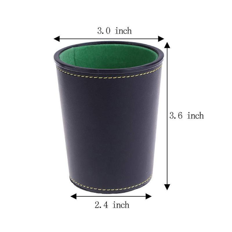 1 Pc PU Leather Flannel Dice Cup Bar KTV Entertainment Dice Cup Board Games Tool