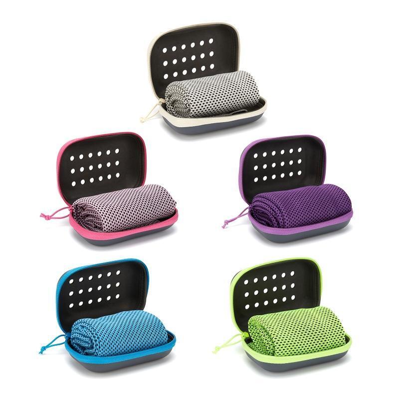 5 Pieces Soft Breathable Cooling Towels Sweat Rag Microfiber Ice Cold Towel