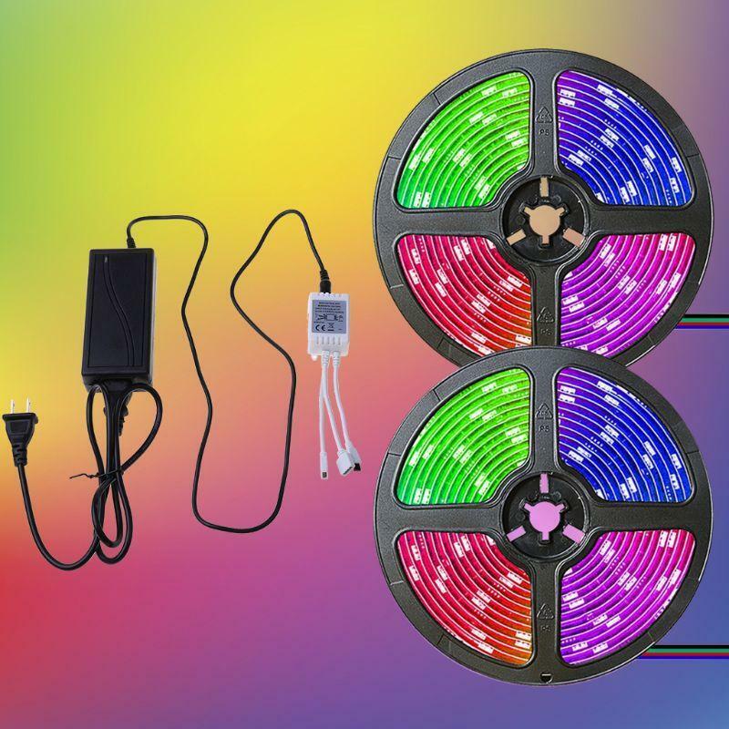 Flexible Strip Light 5050 RGB LED SMD Remote Fairy Lights for Room Party Bar