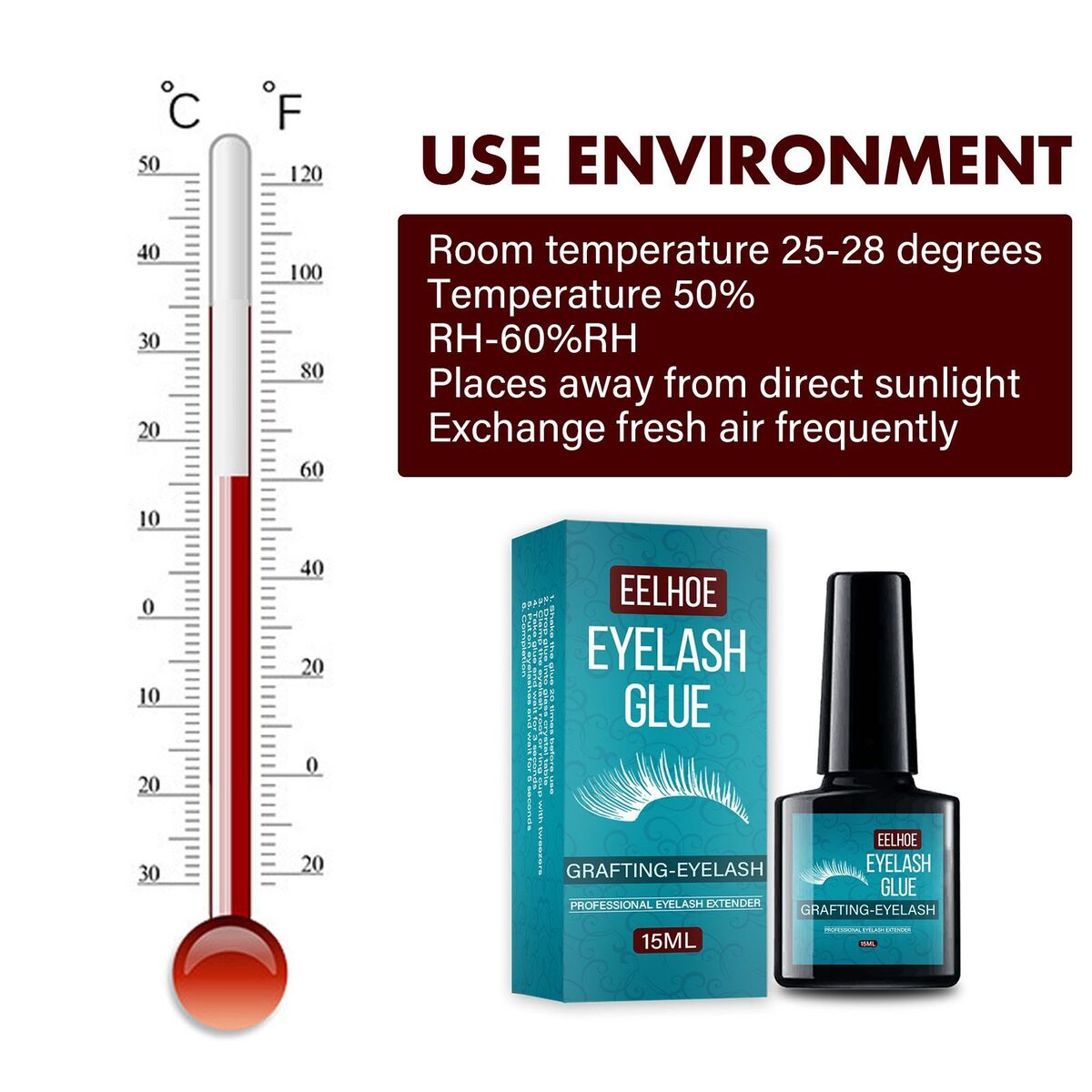 Low Irritating Eyelash Extension Glue Adhesive Strong For Mink Hiar Eyelashes