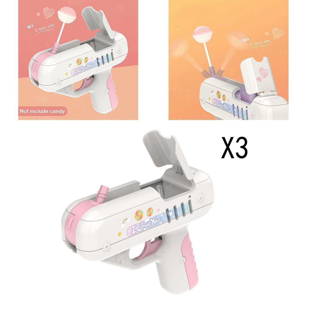 Set of 3 Creative Lollipop Gun for Boys Girls Over 6 years Old Fun Play