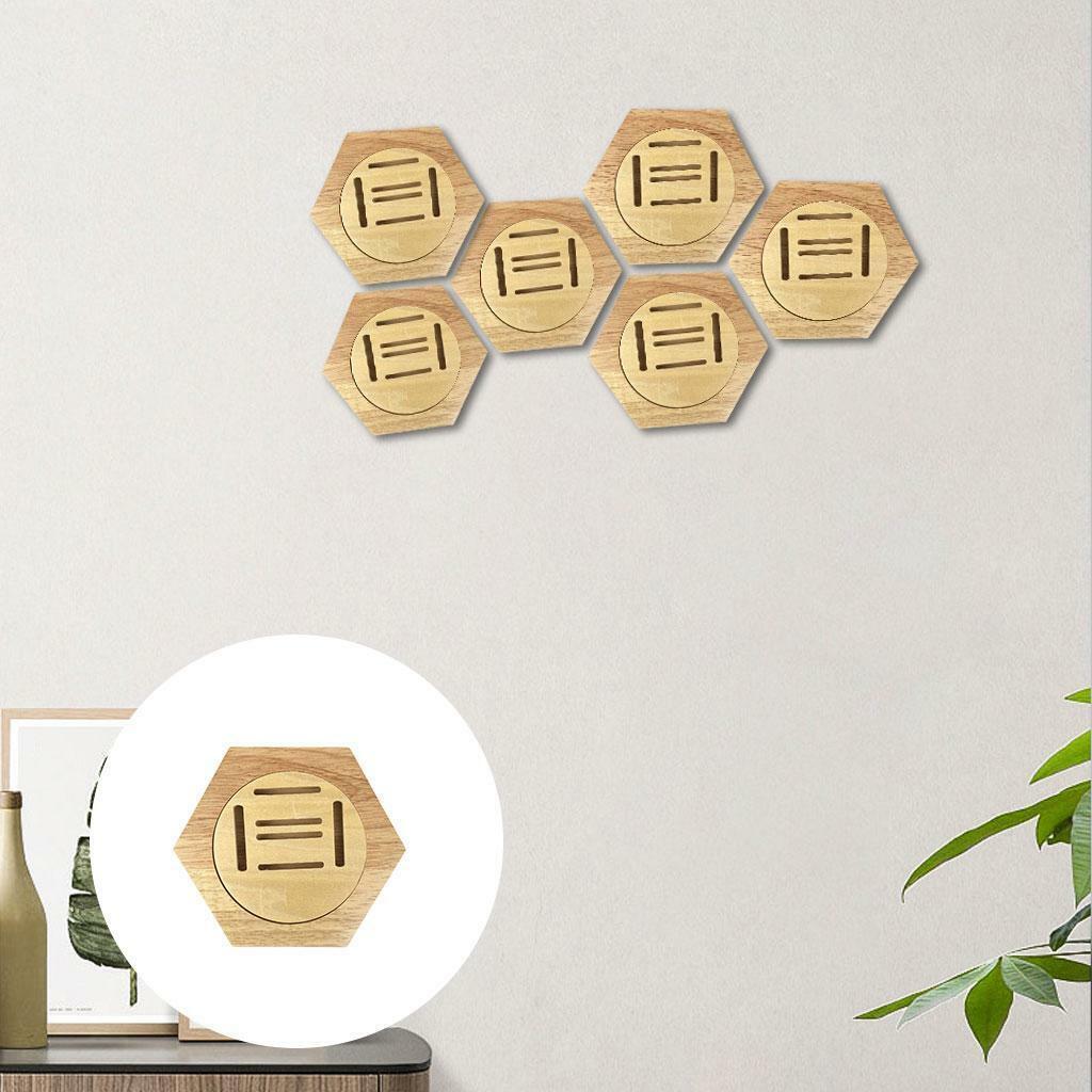 Wooden Hexagon  Rack Honeycomb Collectible Organizer Hanger