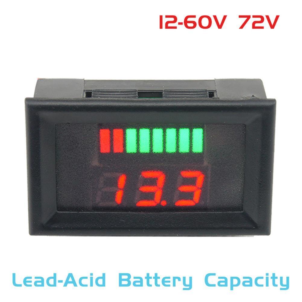 12-60V Lead Acid Batteries Capacity LED Indicator Digital Voltmeter Tester