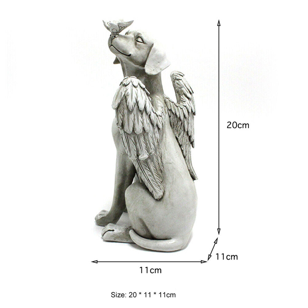 Angel Dog Garden Statue Gift Home Outdoor Decoration Courtyard Accessories