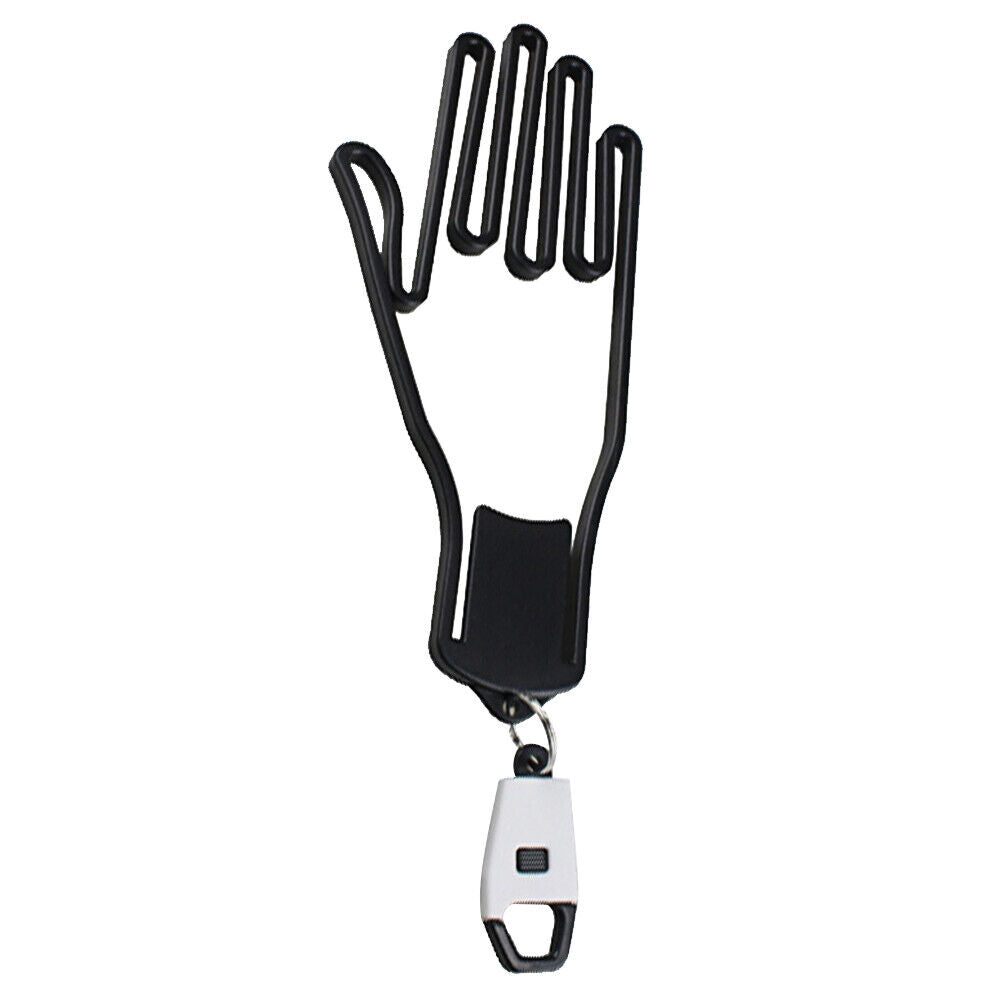 Golf Glove Holder Rack with Key Chain Glove Drying Support Frame (White)