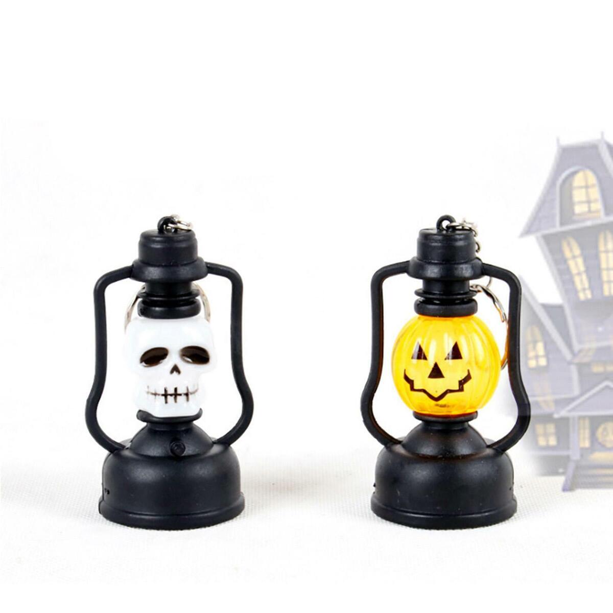 2x  Pumpkin  Glowing Key Chain Purse Pendant Charms Keyring