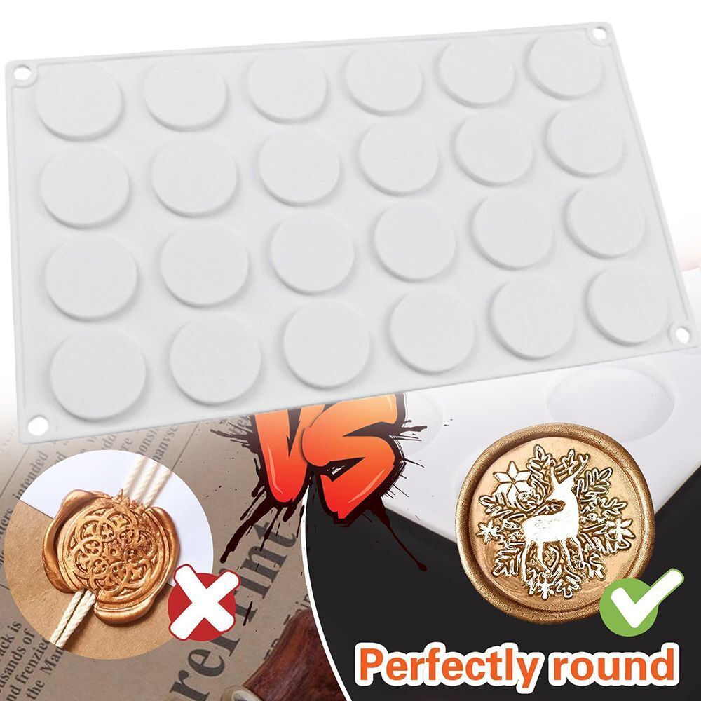 Casting Scrapbooking Silicone Mat 24-Cavity Wax Sealing Mat for Wax Seal Stamp