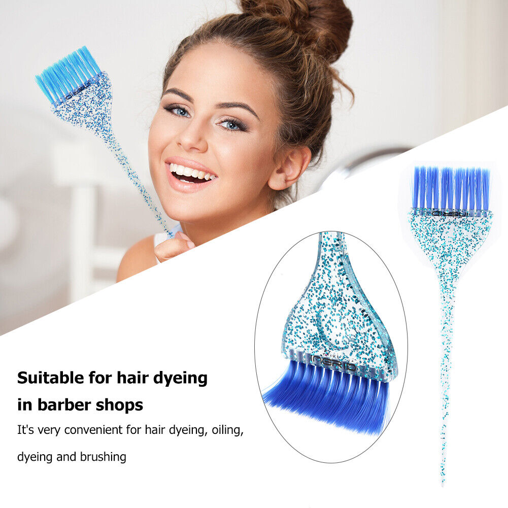 Dye Hair Brush Easy Clean Portable Salon Hair Tinting Color Brush (Blue)