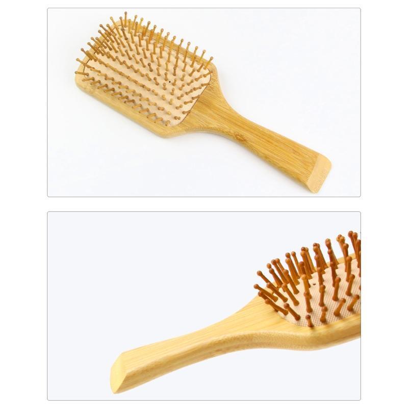 4pcs Bamboo Anti-Static Comb Detangling Hair Brush Scalp Massage Combs Styling