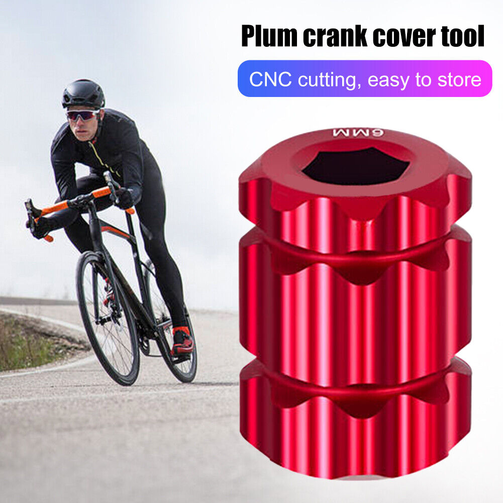 Aluminum Alloy Bicycle Crank Remove Tools Road Bike Crankset Wrench (Red)