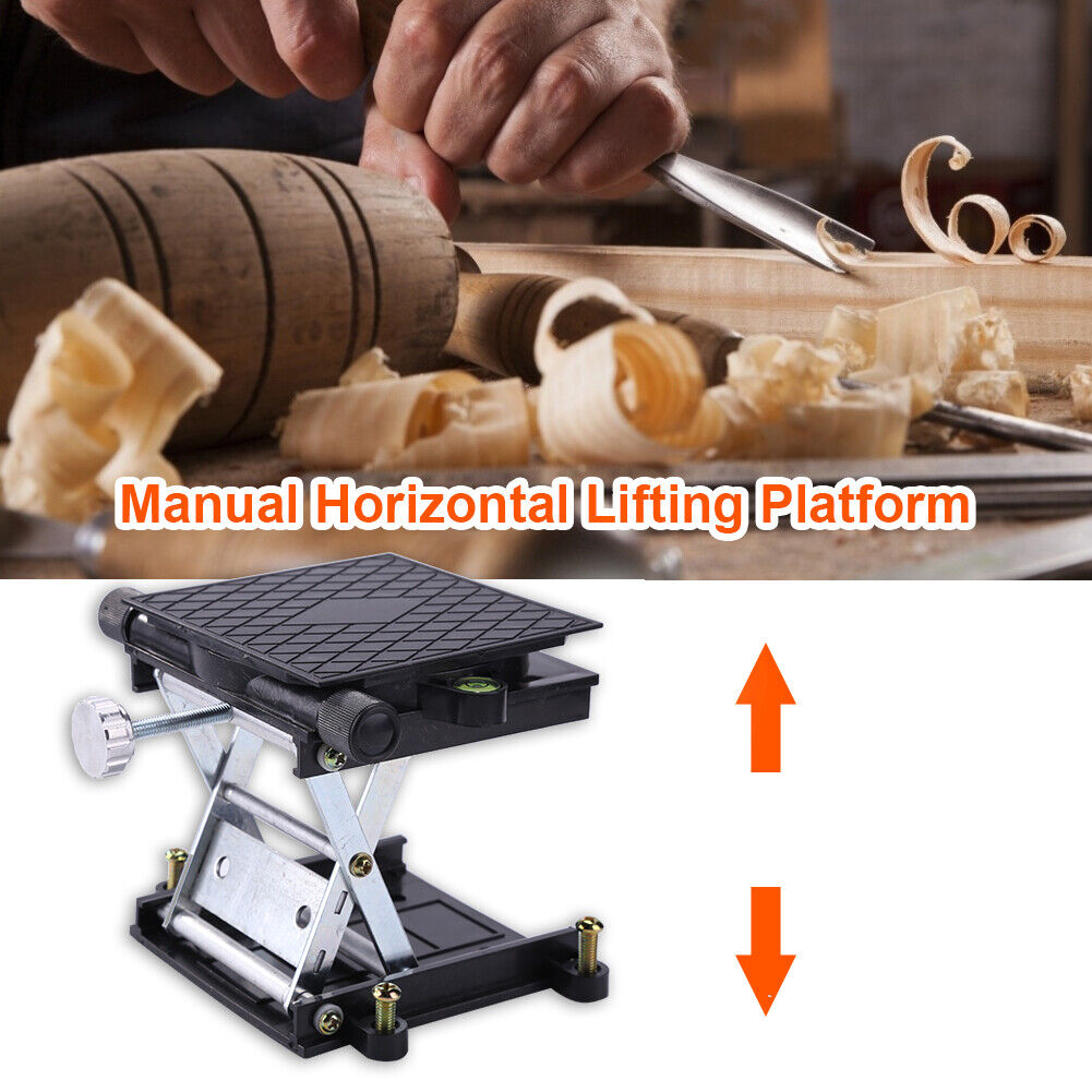 Adjustable Aluminum Router Lift Table Lab Lifting Stand Platform Workbench