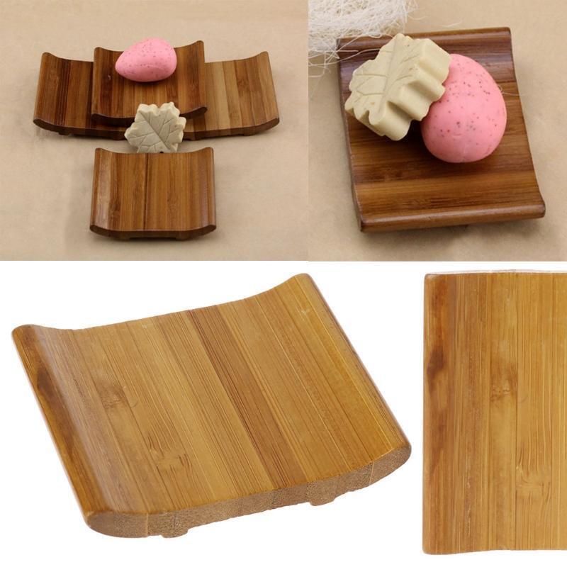 Bamboo Soap Dish Tray Bathroom Soap Plate Storage Soap Rack Container for Shower